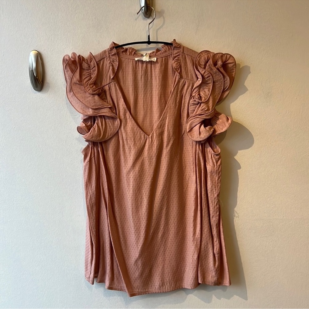 Pink Blouse W/ Ruffles - Mine size L